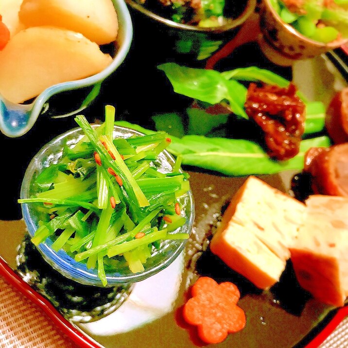 壬生菜のサッと煮浸し